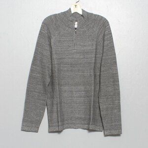 Flag and Anthem NwT Macys gray quarter zip gray cotton sweater